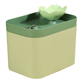 Pet Water Dispenser Automatic Circulating Flow Filtering Silent Water Fountain for Cats Dogs USB Interface Green