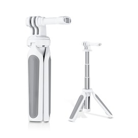 JJC Instax 360 Mini Tripod, Selfie Stick, 3 Levels of Extension, 9.8 inches (25 cm) Extension, Compatible with Hero13, 12, 11, 10, 9, 8, Osmo Action 6, 5, Pro, 4, 3, Instax 360, X4, Air ace pro 2, Osmo Pocket 3, etc. Travel Vlog Photography Action Camera