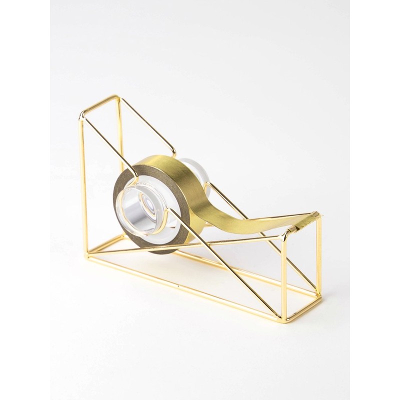 U Brands Desktop Tape Dispenser, Wire Metal, Gold - 898U06-48