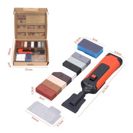 Msiud Porcelain Tile Repair Kit Wax Blocks DIY Tool, Repairing Cracks Scratches Floors Laminate Heat Pen Wood Linoleum Hard Marker Cover Patch Holes Door Melting Chip Quartz Countertop Ceramic