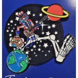 10 pack GRATEFUL DEAD METAL LAPEL PIN NEW 1997 PSYCHEDELIC 1 3/4 in  TRUCKIN PIN