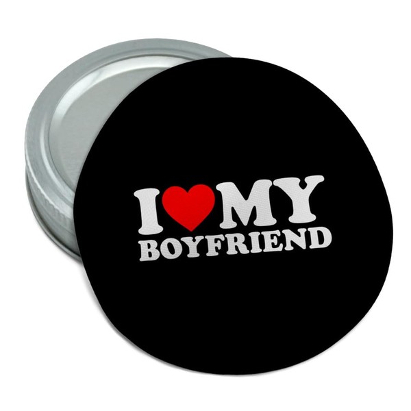 Graphics & More I Heart My Boyfriend Round Rubber Non-Slip