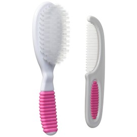 Nuby Comb and Brush Set Pink