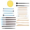 25Pcs Pottery Tools Clay Sculpting Dotting Pens Fondant Ball Stick