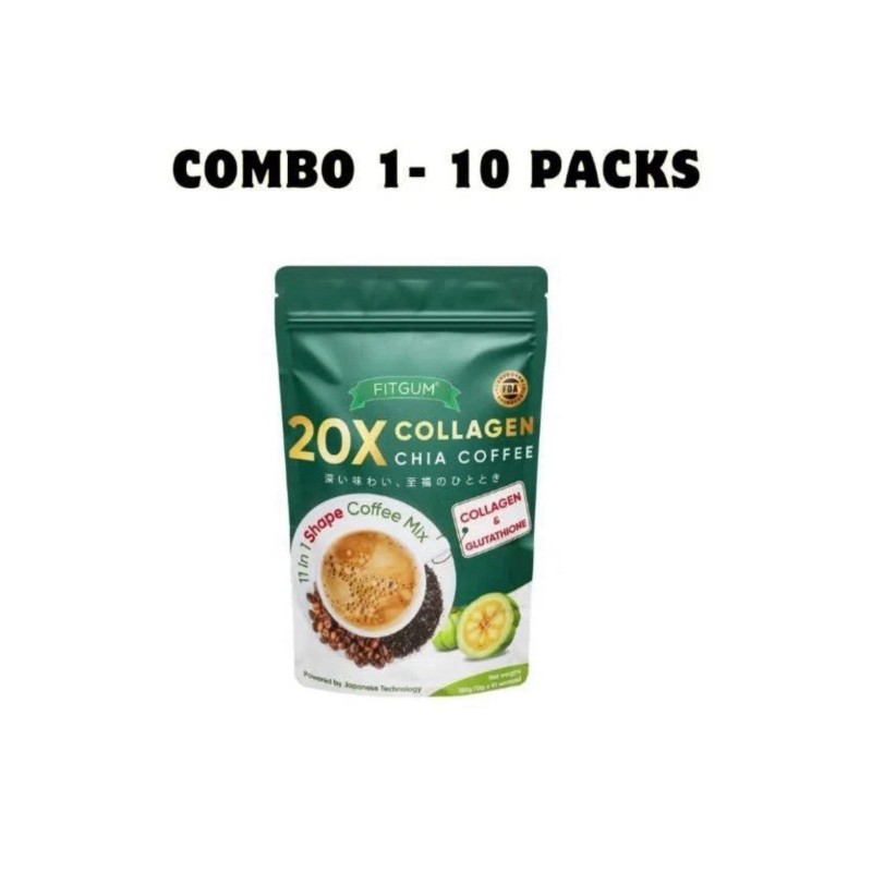 Nature's Nutrition 20x Collagen FITGUM Chia Coffee
