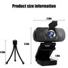 RIBHNXHI 1080P Webcam HD N5 with Built-in Microphone, 110 Degree