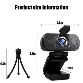 RIBHNXHI 1080P Webcam HD N5 with Built-in Microphone, 110 Degree Wide Angle USB Camera for Live Streaming, Video Conferencing, Gaming