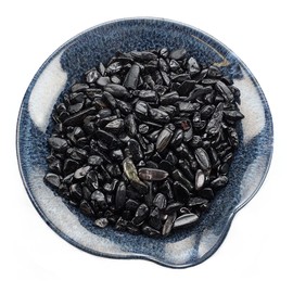 Cherry Tree Collection 1/2 Pound Polished Tumbled Gemstone Chips, Pebbles, Crystal Chips Bulk for Jewelry Making, Healing, Plants, Succulents, Aquariums, Decoration, Chakra (Black Tourmaline)