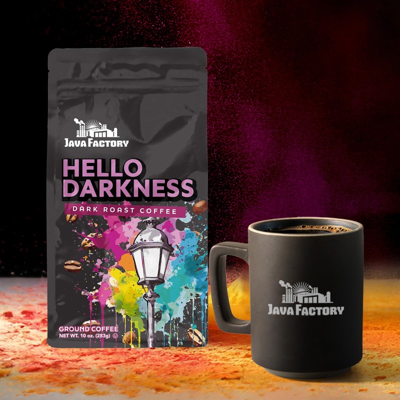 Java Factory Hello Darkness Flavored Ground Coffee Bag – Extra