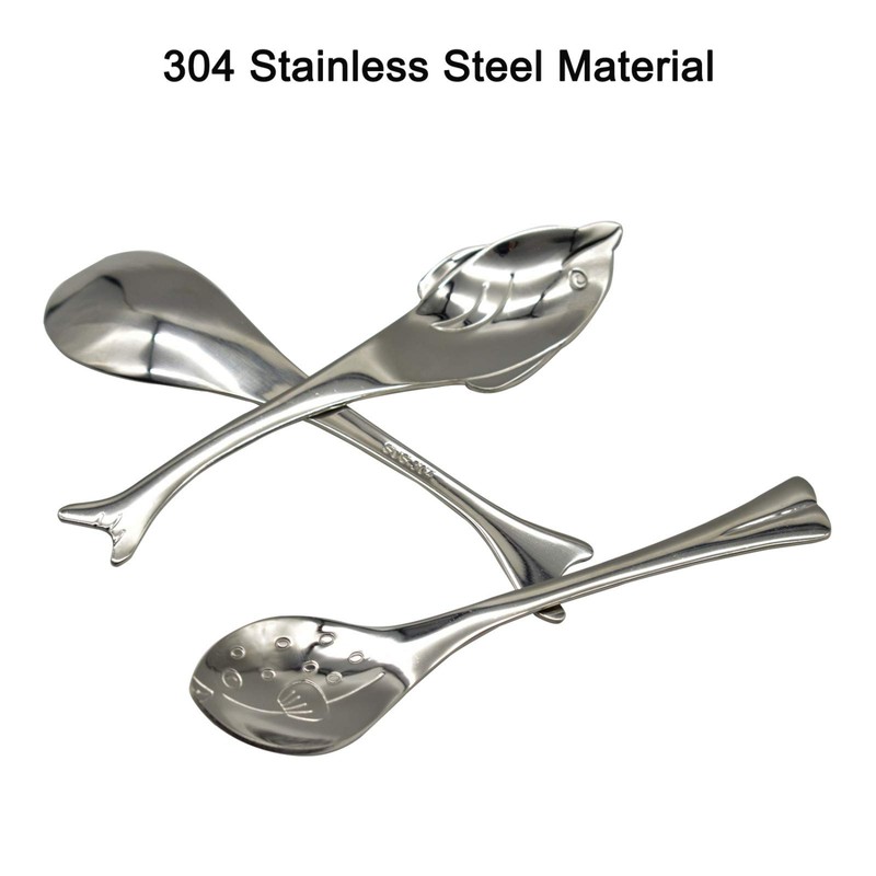 Maydahui 6 PCS Cute Coffee Spoons Fish Shape Spoon and