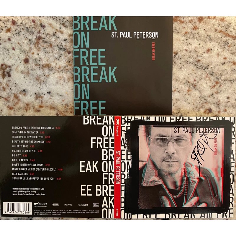 St. Paul Peterson Autographed "Break On Free" CD -