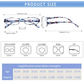 NORPERWIS Reading Glasses 5 Pairs Spring Hinge Comfort Fashion Quality Readers for Men and Women (Mix Color, 2.50)