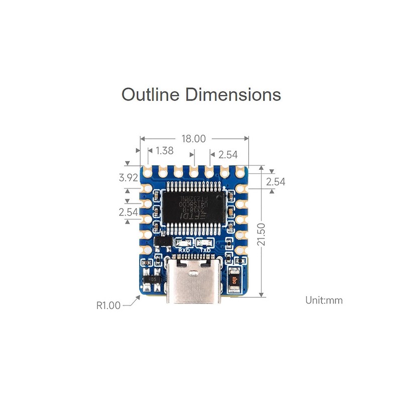 iiunius USB to UART (TTL) Micro Communication Module Onboard FT232RNL
