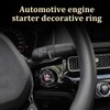 RGOAANC Crystal Rhinestone Engine Start Stop Decoration Ring, Push Button