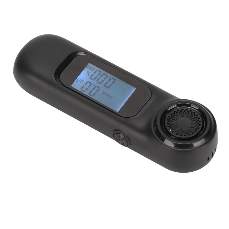 Black Portable Breathalyzer Noncontact High Accuracy Alcohol Tester USB Rechargeable