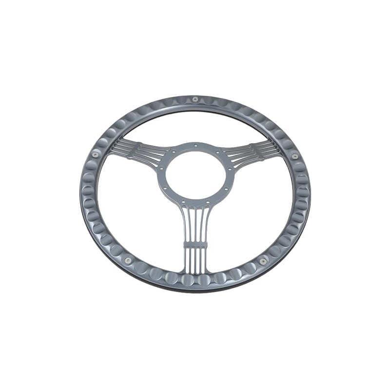 14" Gun Metal Billet Steering Wheel Half Wrap with Horn