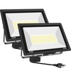 2 Pack 250W LED Flood Lights Outdoor, Super Bright Exterior