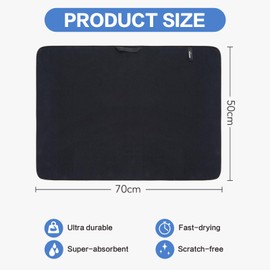 VIVOTE Microfibre Cloths, Waffle Tea Towels, Tea Towels for Kitchen, Premium Kitchen Towel, Highly Absorbent & Durable, Lint-Free Tea Towel, 50 x 70 cm, Pack of 4, Black