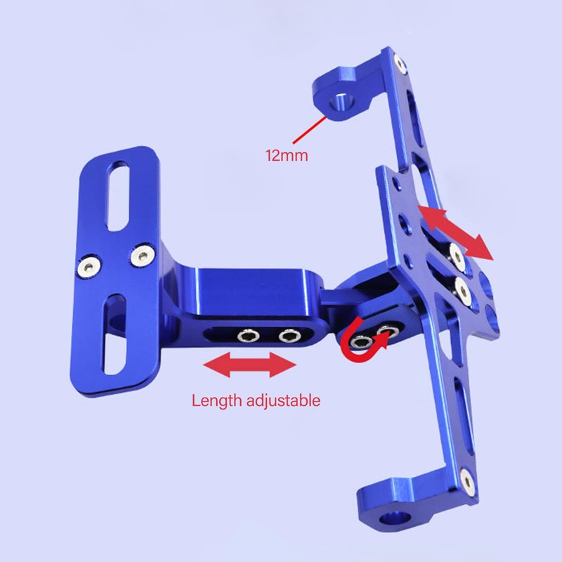 DIMITU Aluminum Motorcycle Rear License Plate Holder Adjustable License Plate