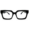 meSmart Original PIXEF Mt. Fuji Glasses, Black Rimmed Glasses, Large