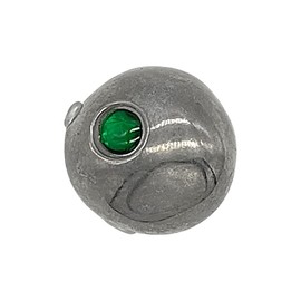 Orludo Fishing Tackle Tungsten Head for Tylava "Tangled Sinker" Unpainted Silver (Black Eye/Red Eye/Green Eye, 1.6 oz (45 g) / 60 g / 80 g / 100 g / 120 g / 150 g / 180 g / 200 g qb100208 (Green Eye