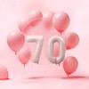 YFHVJTKO 40 Inch Number 7 Foil Baby Pink Balloons 7th