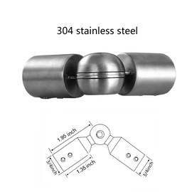 Window Curtain Rod Corner Connector Set of 2, Adjustable Curtains Rods Connector For Bay Windows Blinds With 3/4 inch Silver Color Stainless Steel