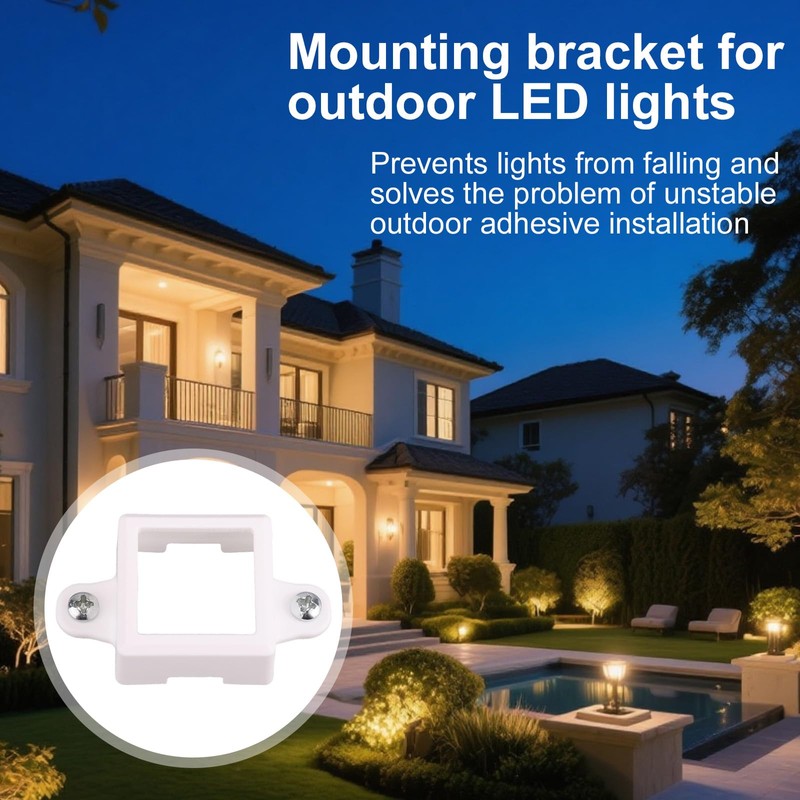 12pcs String Light Clips, Outdoor String Light Rope Strip Brackets