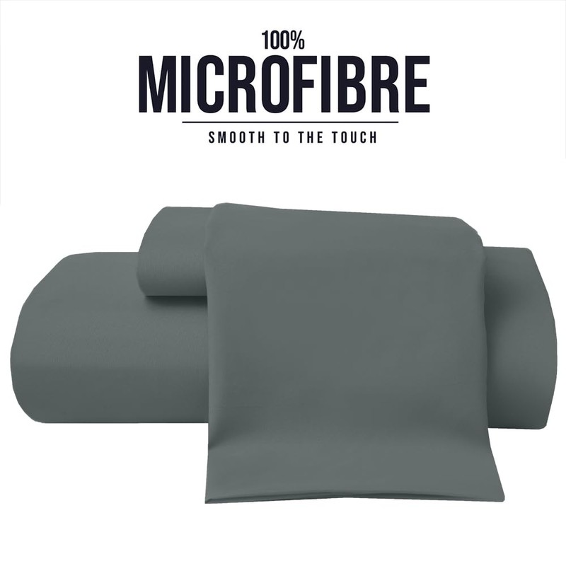 West Midlands Homeware King Fitted Sheet Soft Brushed Microfibre Fabric