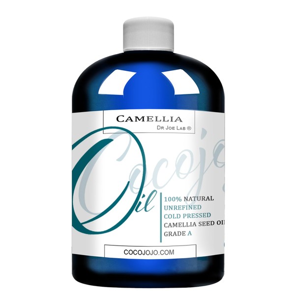 Dr Joe Lab Camellia Seed Oil 4 oz 100% Pure Natural Cold Pressed Unrefined Extra Virgin Camellia Oil - Therapeutic Grade A for Hair Skin Body Nail and Beard