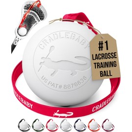 Cradlebaby Lacrosse Training Ball: Practice Indoor/Outdoor & Get More Repetitions - #1 Piece of Equipment for Boys/Girls to Practice Cradling, dodges, Stick Tricks, & fakes. (Red)