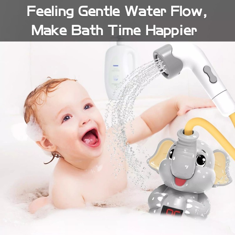 ZKP Baby Bath Toys with Shower Head Elephant Design Bathtub