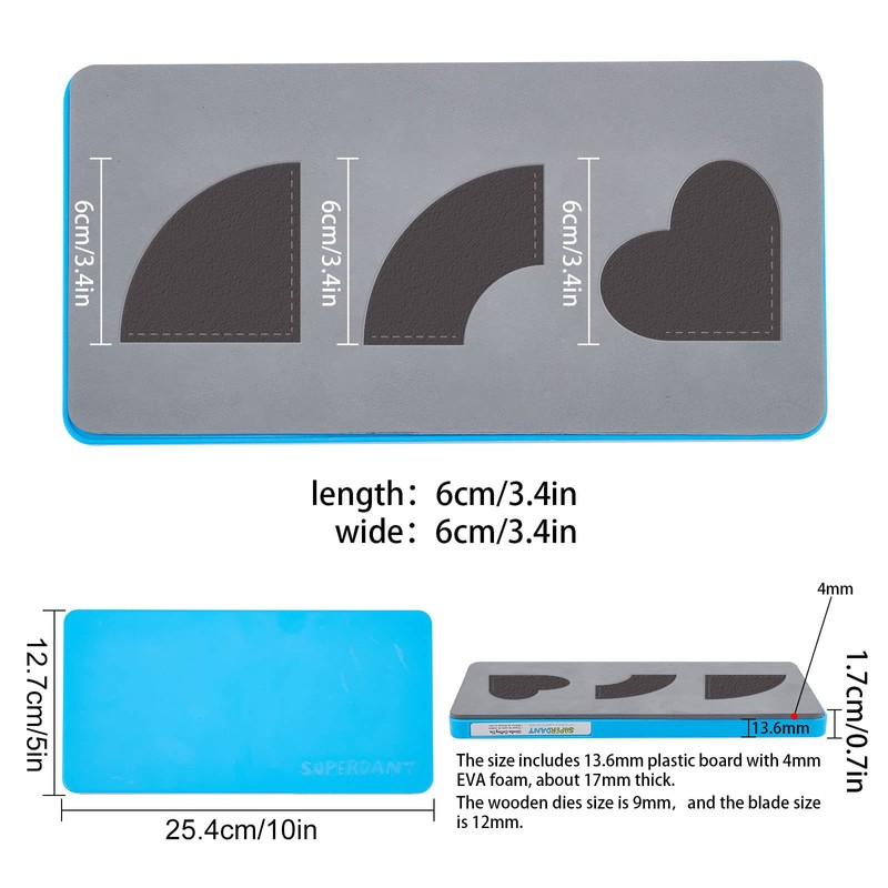 SUPERDANT Leather Cutting Die Embossing Wooden Cutting Die Heart Semicircle