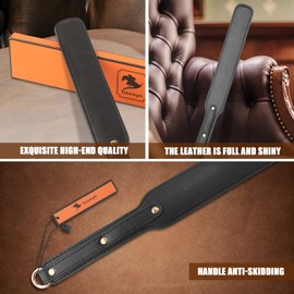 Ueemph 18 inch Riding Crop,Pink Leather Paddle,Super Durable Rug Paddles,Equestrian Crops（Pink）