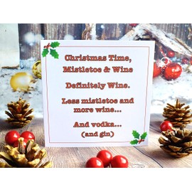 Set of 4 Original Funny Christmas Cards - Humour Xmas cards for friends with 4 different unique designs