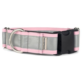 If It Barks - 1.5" Reflective Martingale Collar with Quick Snap Buckle for Dogs - Adjustable - Made in USA - Strong, Durable, and Comfy - Ideal for Training - Fits Most Breeds - Medium, Pink