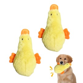 VARKAGE Pack of 2 Dog Toys Duck, Anti-Stress Duck for Dogs, Plush Squeaky Toy, Interactive Toy for Dogs for Dogs, Quiet and Balanced Anti-Stress Duck