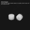 MECCANIXITY 20Pcs Plastic Gears 12 Teeth Plastic Shaft Gears Model