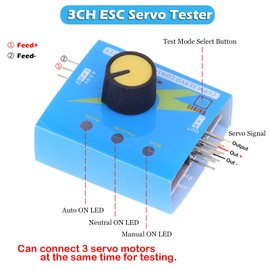 Geekstory DS04-NFC 360 Degree Continuous Rotation Micro Servo Motor+3CH Digital Multi Servo Tester ECS RC Consistency CCMP Master Speed Controller for Helicopter Car Boat Servo