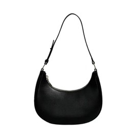 Shoulder Bags for Women, Cute Hobo Tote Handbag Mini Clutch Purse with Zipper Closure,Crescent Handbag (black)
