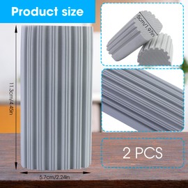 Pack of 2 Damp Duster, Cleaning Sponge Anti-Static for Dust, Kitchen Sponges, Magic Dirt Eraser Sponge Reusable (Grey)