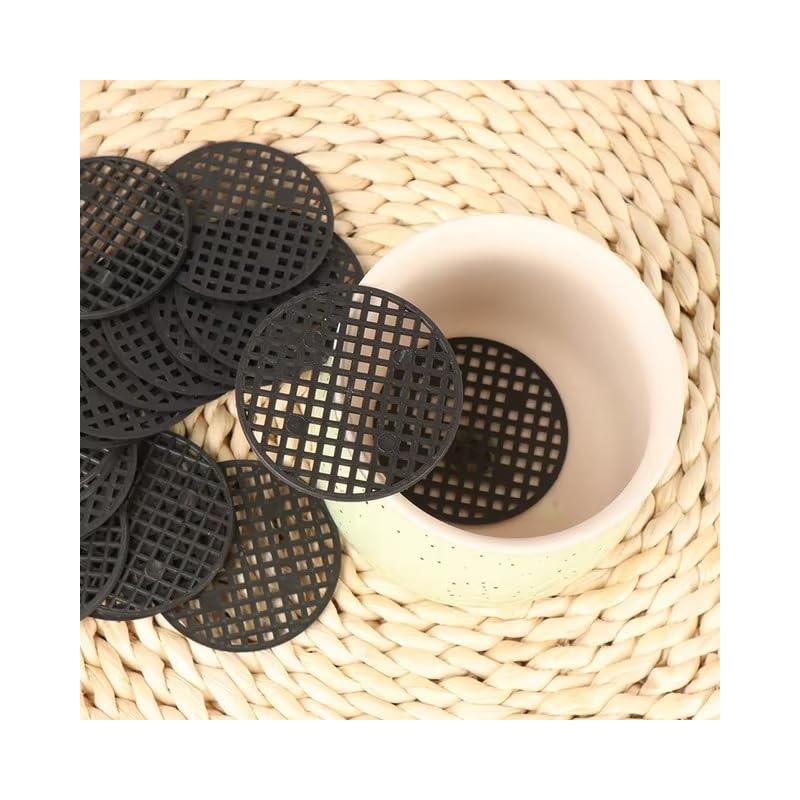 SquEqu 200 Pack Plant Pots Hole Mesh Pad Plastic Flower