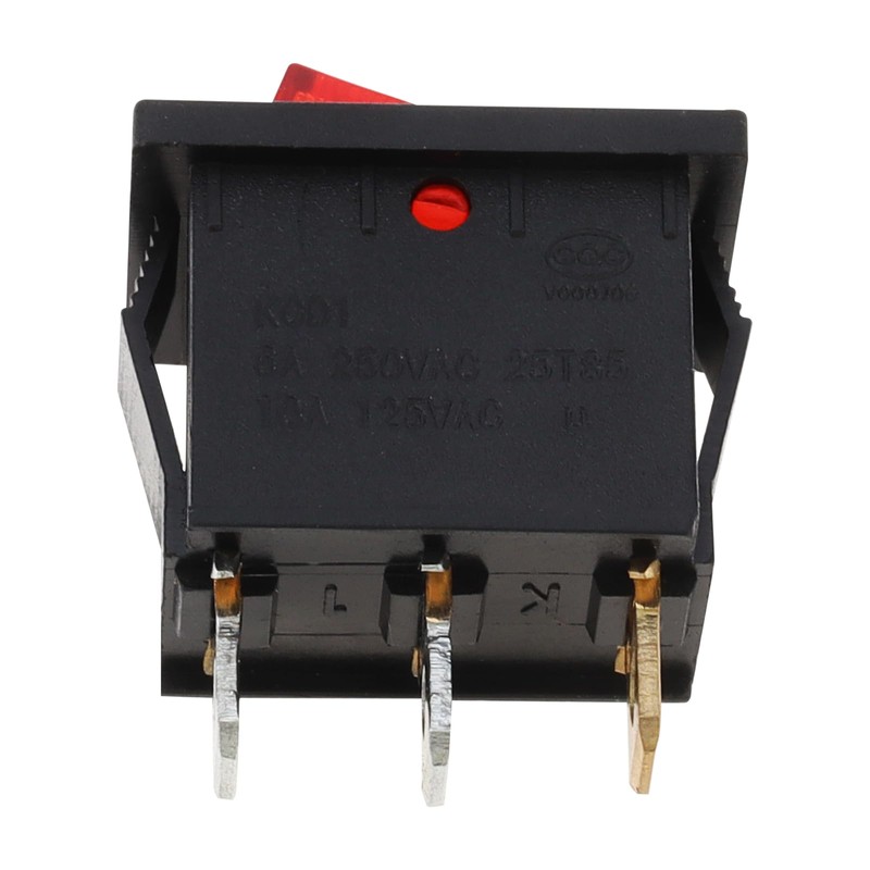 Smgda 10pcs Rocker Switch, 3 Pin 2 Pole 6A/250V 10A/125V