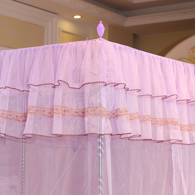 Luxury Princess Four Corner Post Bed Curtain Canopy Netting Mosquito