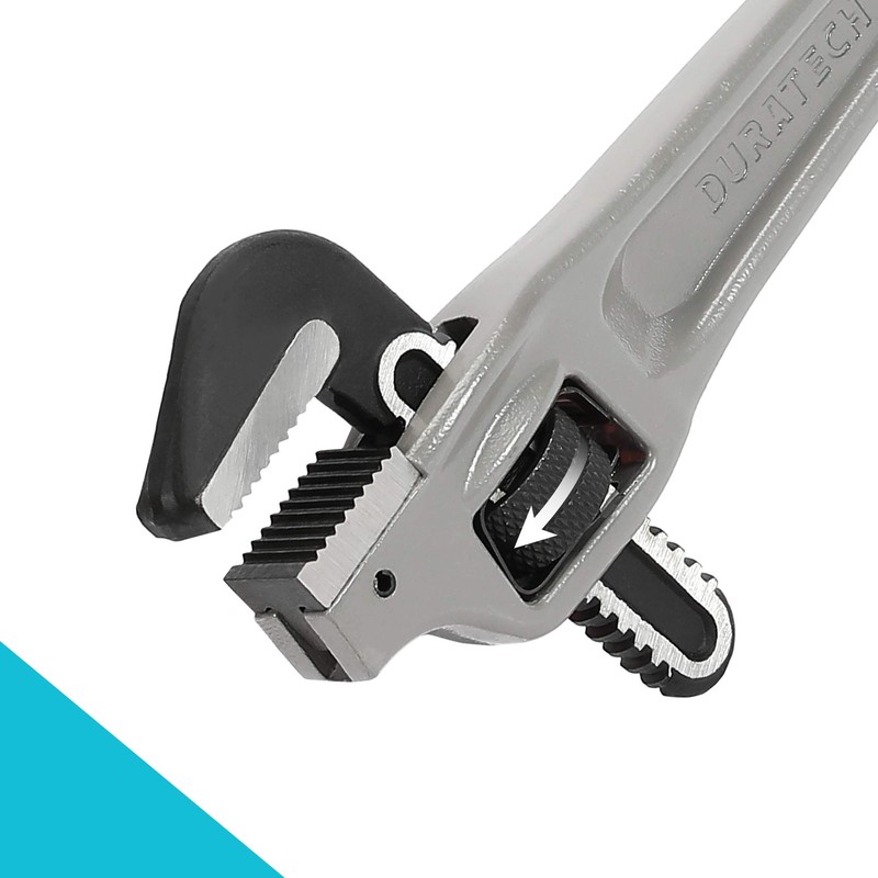 DURATECH 14-inch Heavy Duty Aluminum Offset Pipe Wrench, 2" Jaw