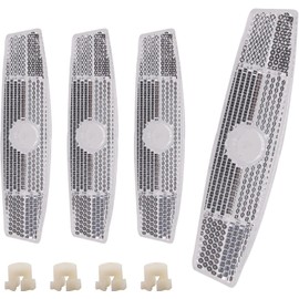 4Pcs WhiteBikeWheel Reflector Bike Spoke Reflector Bike SafetyWarning ReflectorRoadBikeTire Reflector,Bike Wheel Reflector Night Safety Riding Reflector,WhiteBikeReflector BikeWheel Reflector