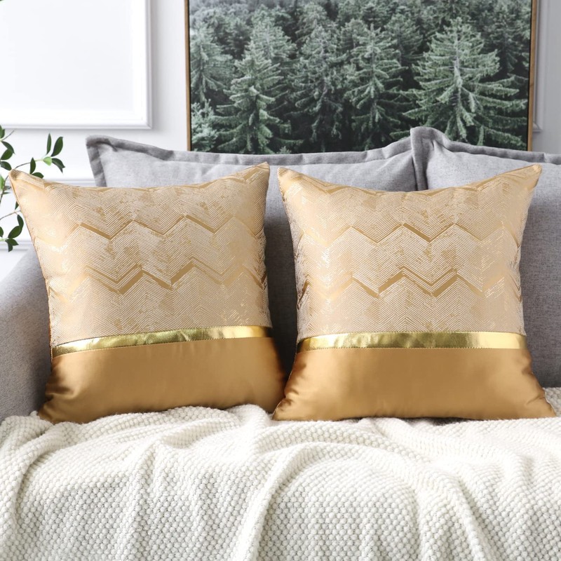 Set of 2 Throw Pillow Covers for Bed Couch Sofa
