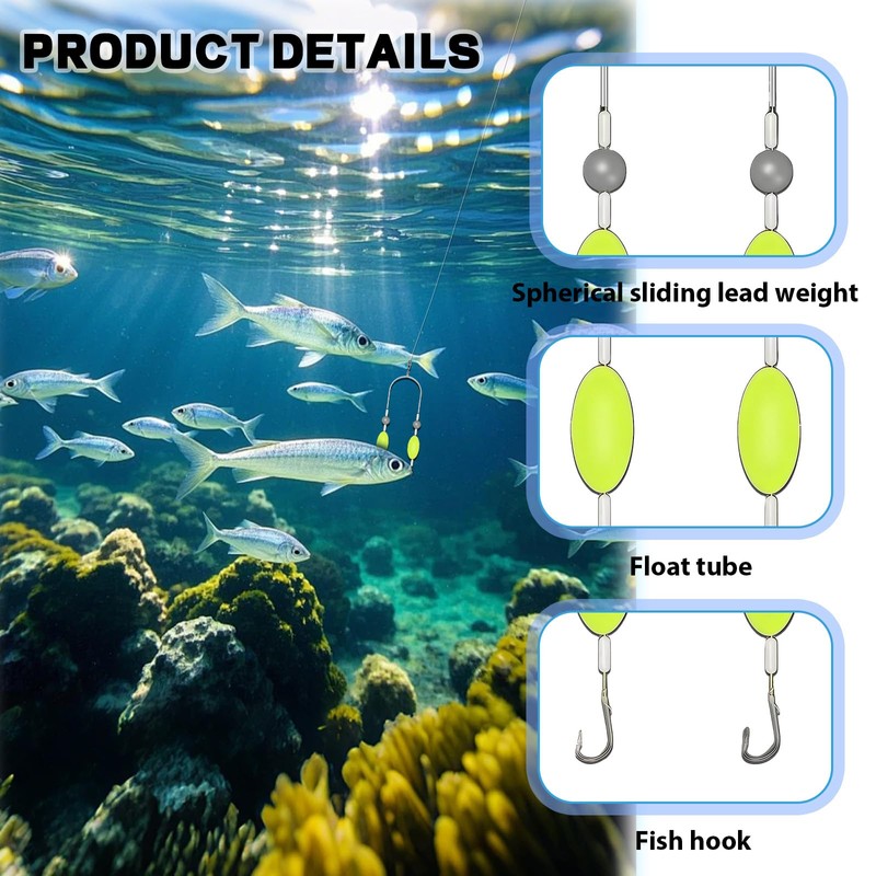 LUMOOM Pack of 5 Double Hooks with Inverted Base Cord,