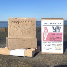 MACKENZIE'S Roasted Coffee Shower Bar - Gifts for Women - Gifts for Men - Coastal Gifts - Moisturizing - Natural Bar Soap - Exfoliating- 5.5 OZ