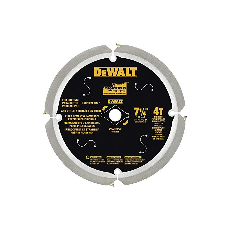 DEWALT Circular Saw Blade, 7 1/4 Inch, 4 Tooth, Cement